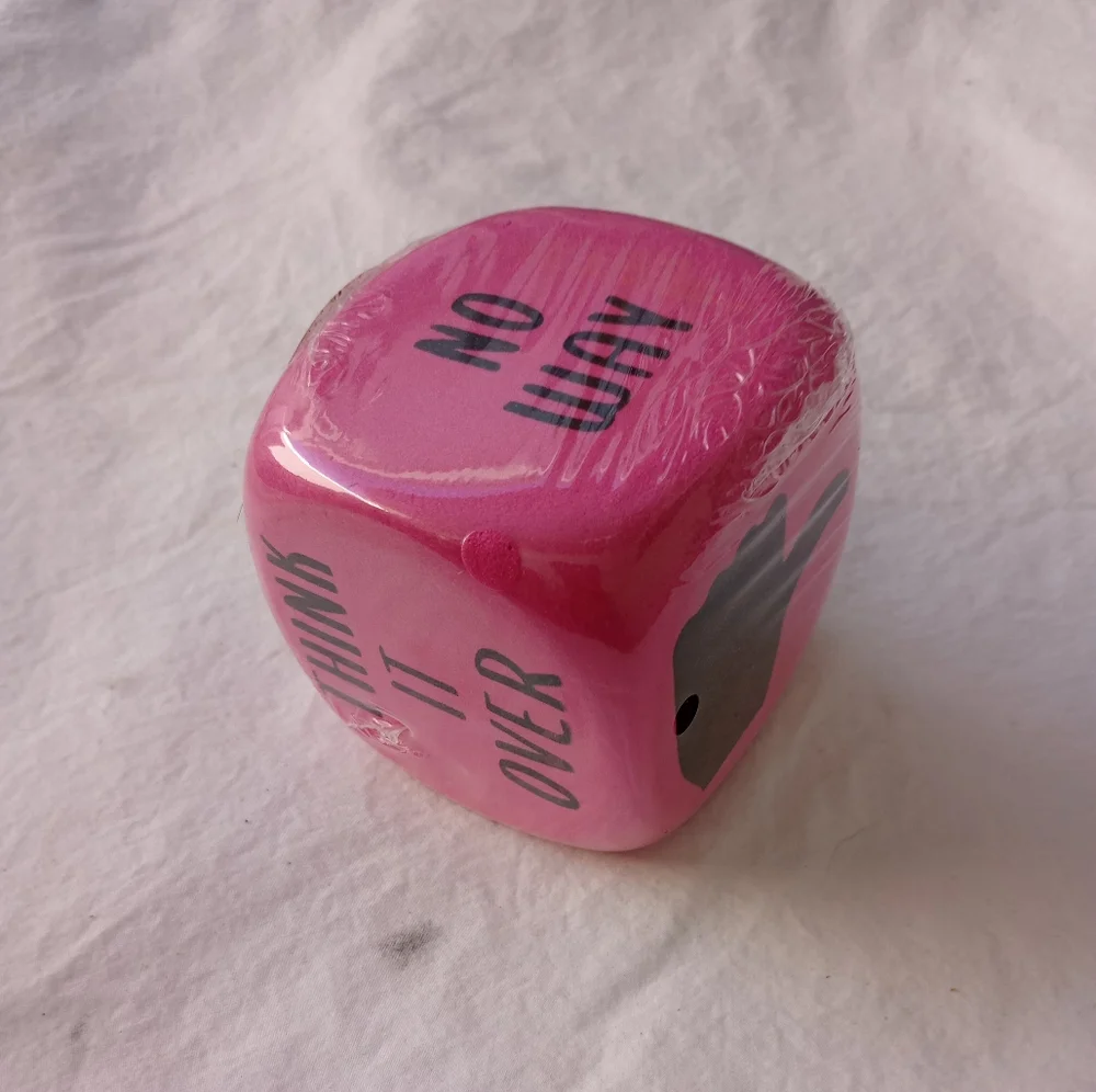 Pink Decision Dice Casual Everyday Unique Funky Choices Home Decor Office - Picture 3 of 12